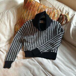 Anthropologie Patterned Cropped Sweater Size S
